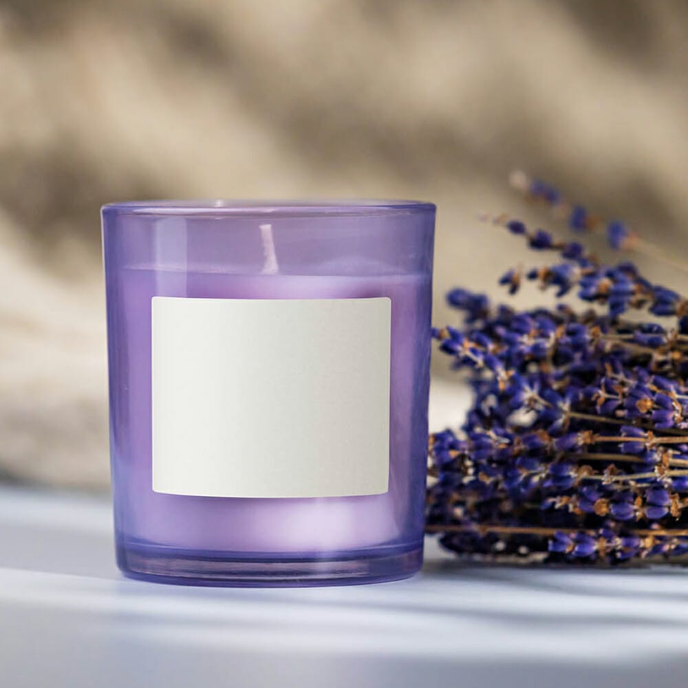 Free Violet Candle Mockup PSD