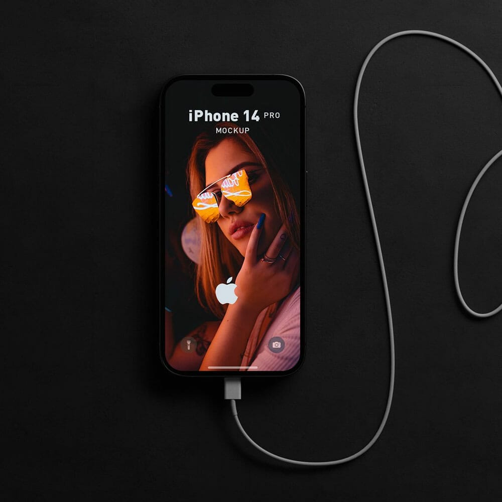 Free iPhone 14 Pro Mockup PSD