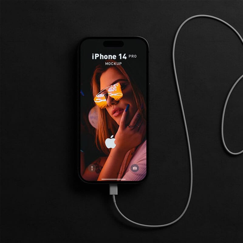Free iPhone 14 Pro Mockup PSD