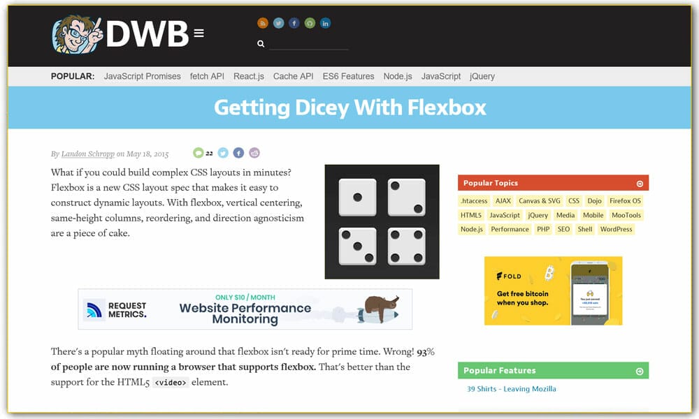 Getting Dicey With Flexbox