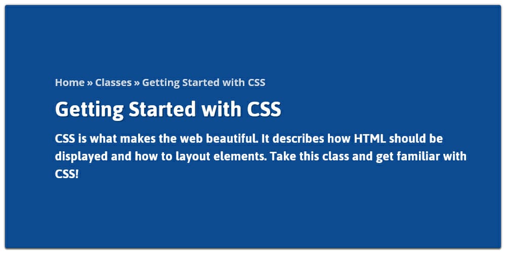 Getting Started with CSS