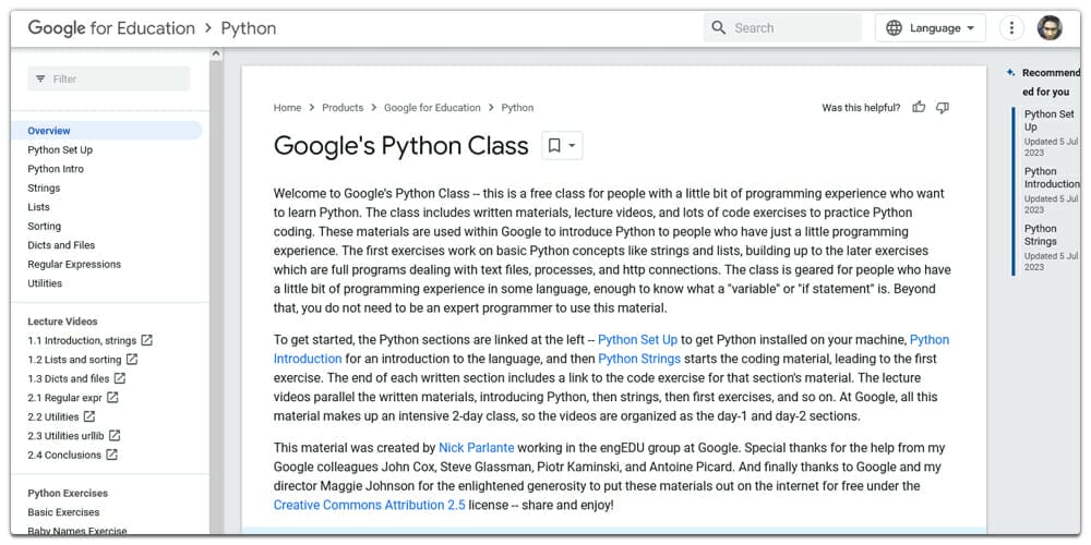 Google’s Python Class