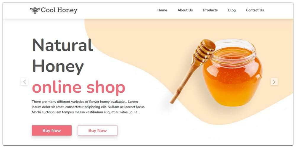 Honey Website Template