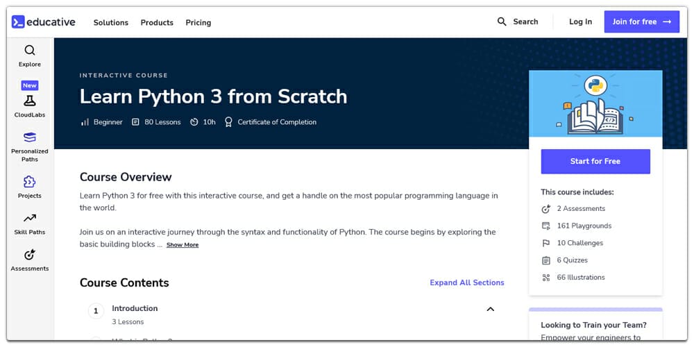 Learn Python 3 from Scratch