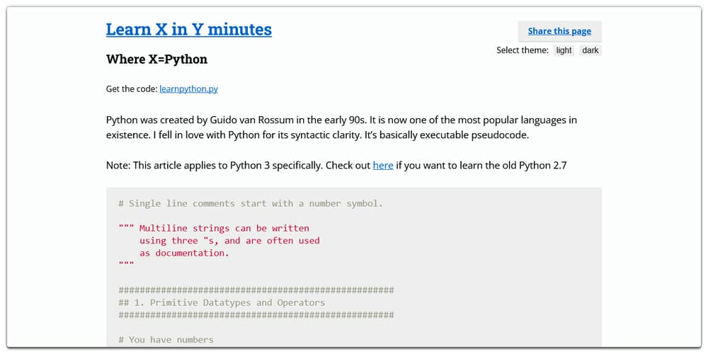Learn X in Y Minutes