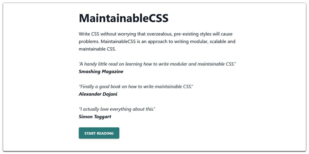 Maintainable CSS