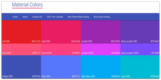 Tools For Generating Material Design Color Palettes » CSS Author