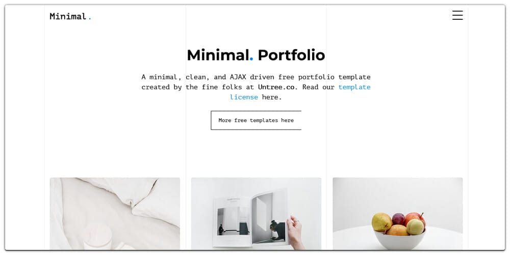 Free Bootstrap Portfolio Templates » CSS Author