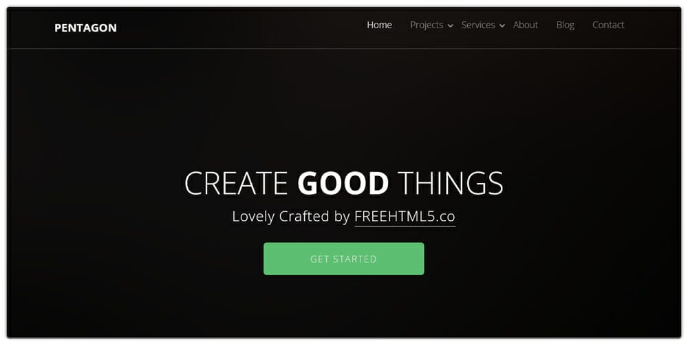 Pentagon Website Template