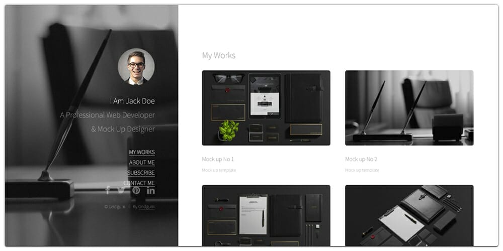 Free Bootstrap Portfolio Templates » CSS Author