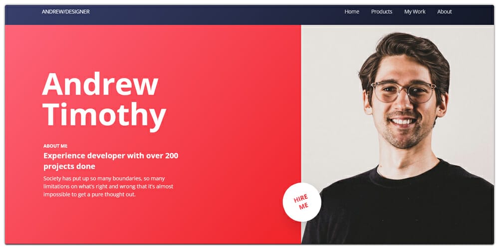 Personal Portfolio Landing Page Template