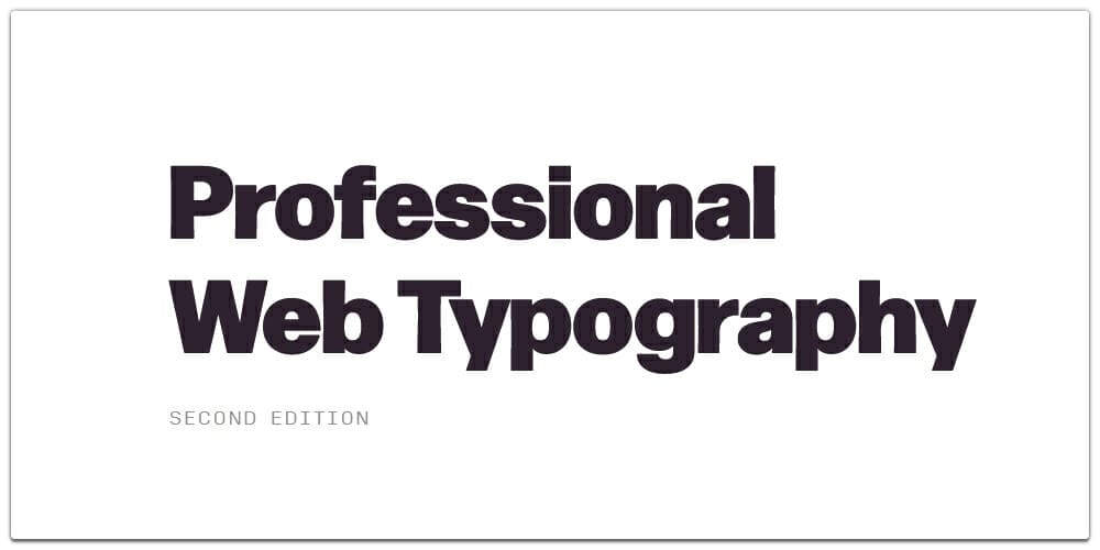 Professional Web Typography