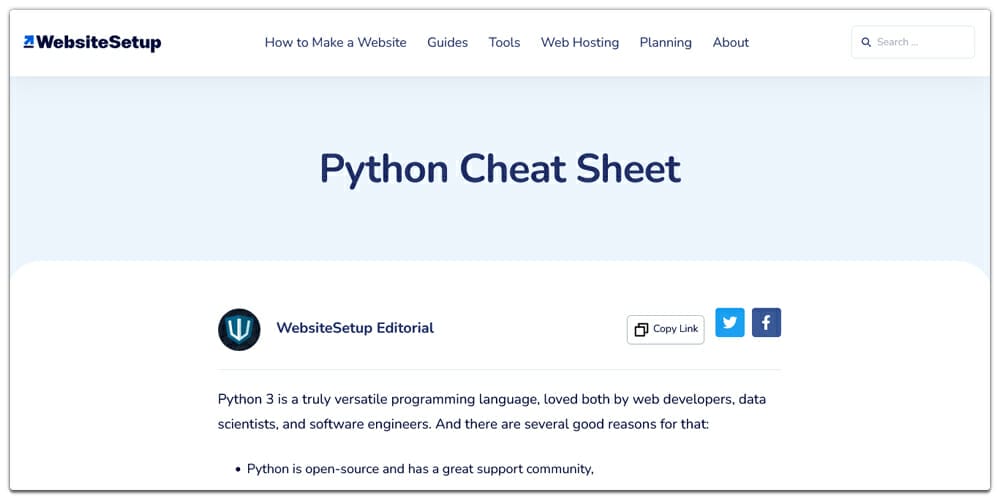 Python Cheat Sheet