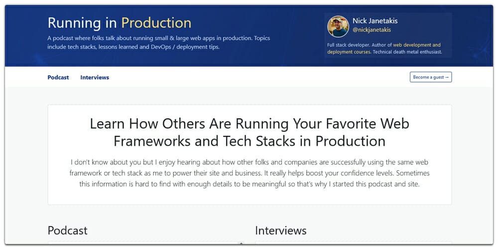 Running in Production