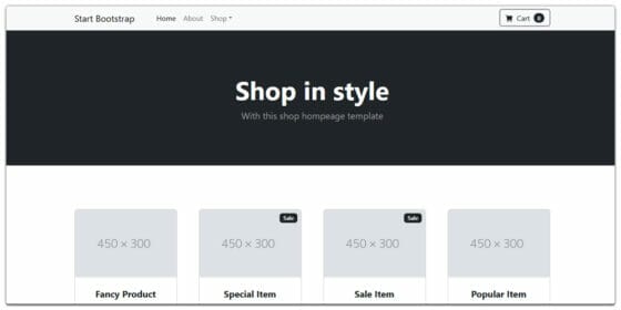 Free ECommerce Bootstrap Templates » CSS Author
