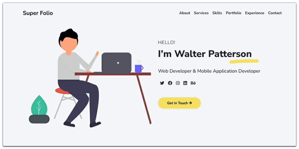 Free Bootstrap Portfolio Templates » CSS Author