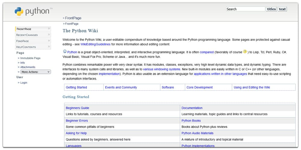 The Python Wiki
