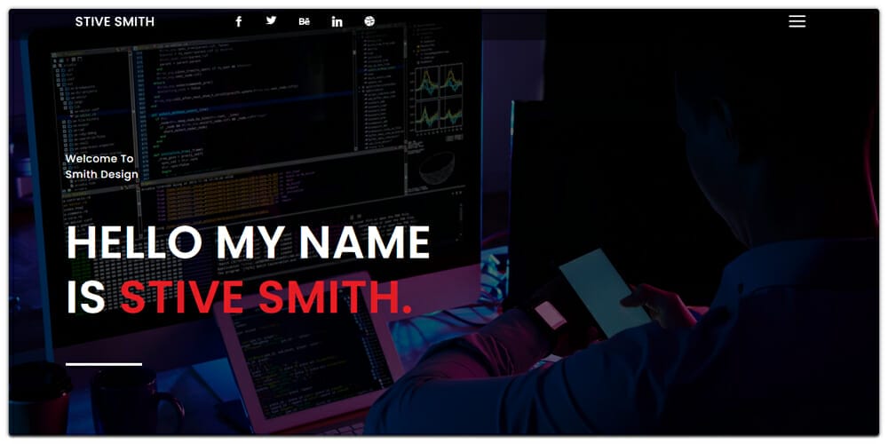 Web Designer Profile Website Template