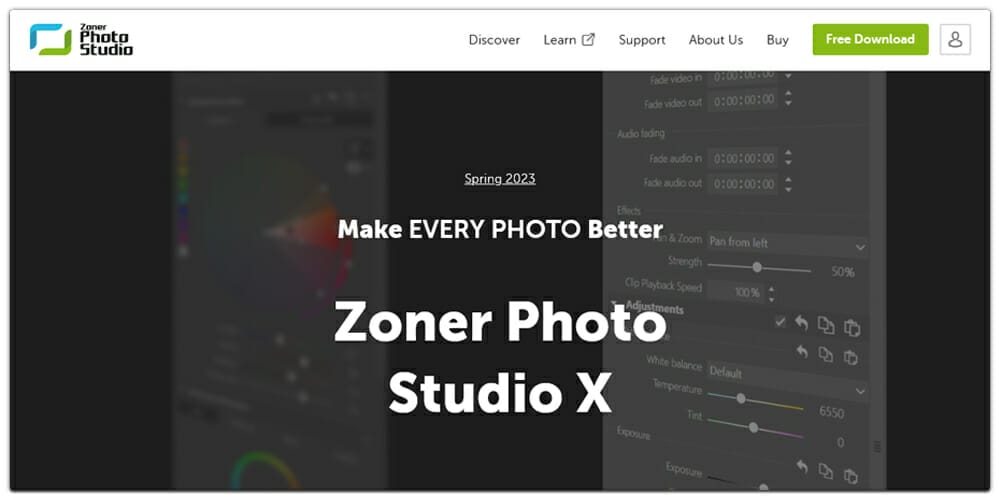 Zoner Photo Studio X
