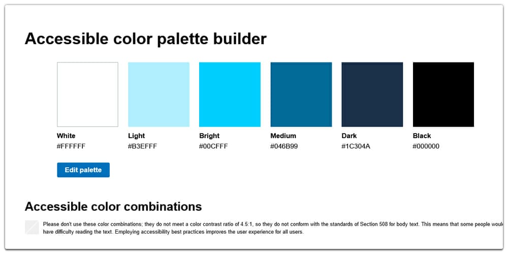 Accessible Color Palette Builder