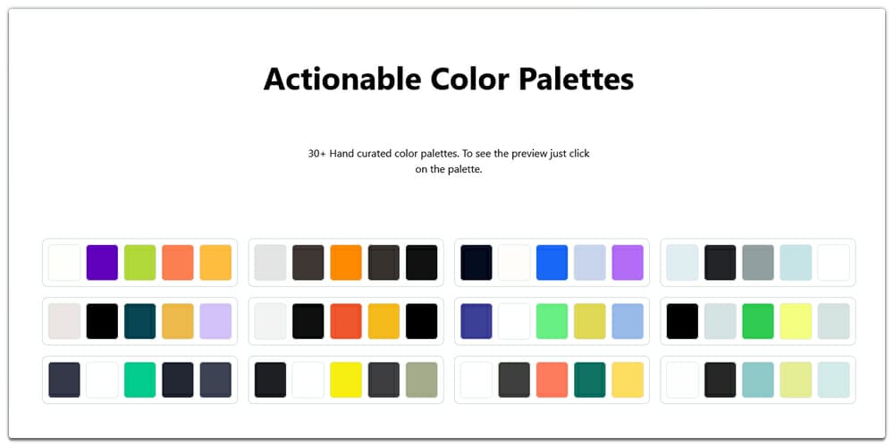 Actionable Color Palettes