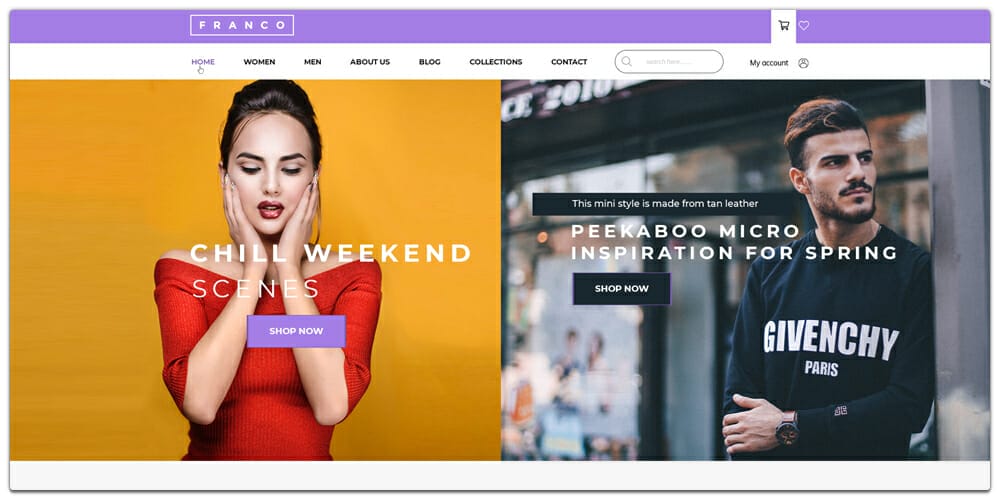 Fashion Store Website Template PSD