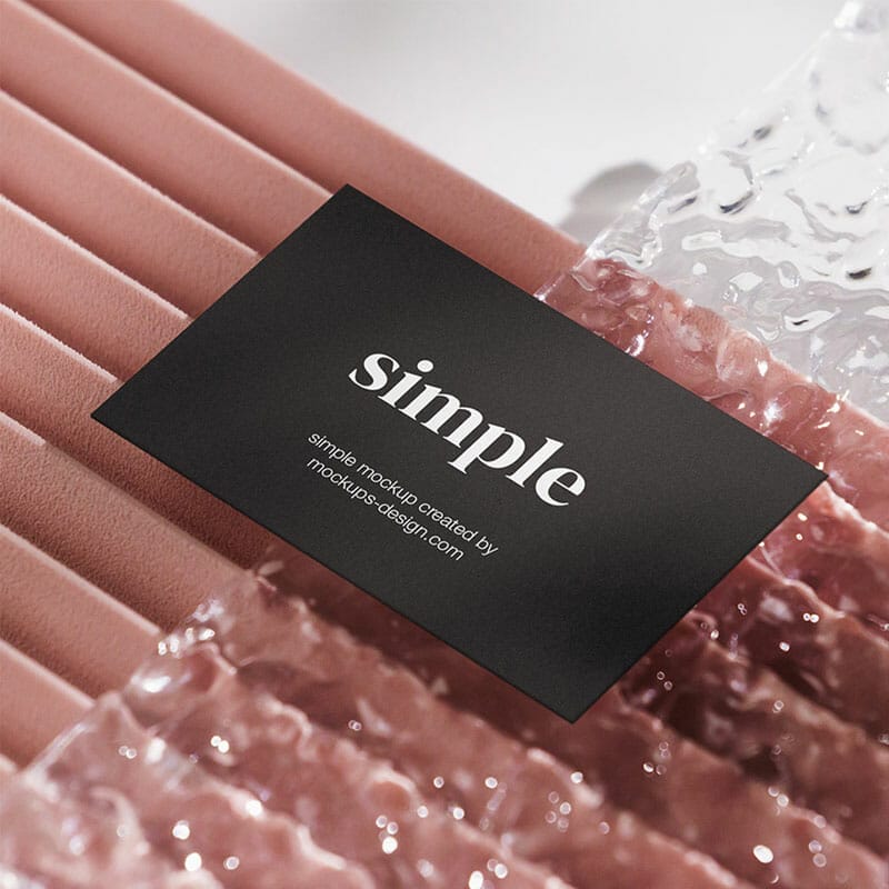 Free Abstract Business Card Mockup PSD