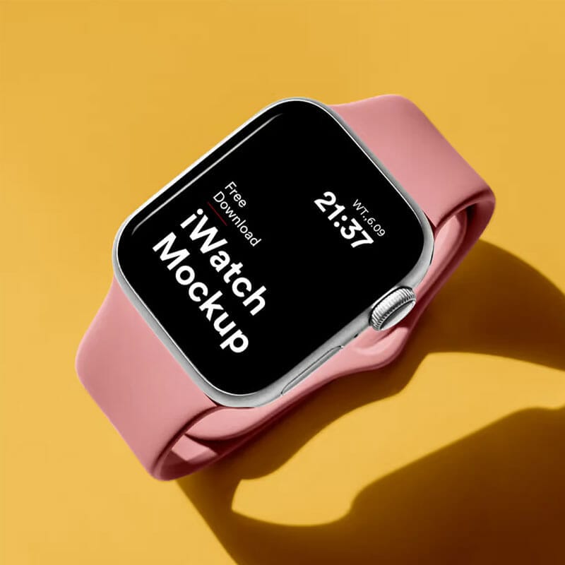 Free Apple Watch Lies On Floor Mockup PSD