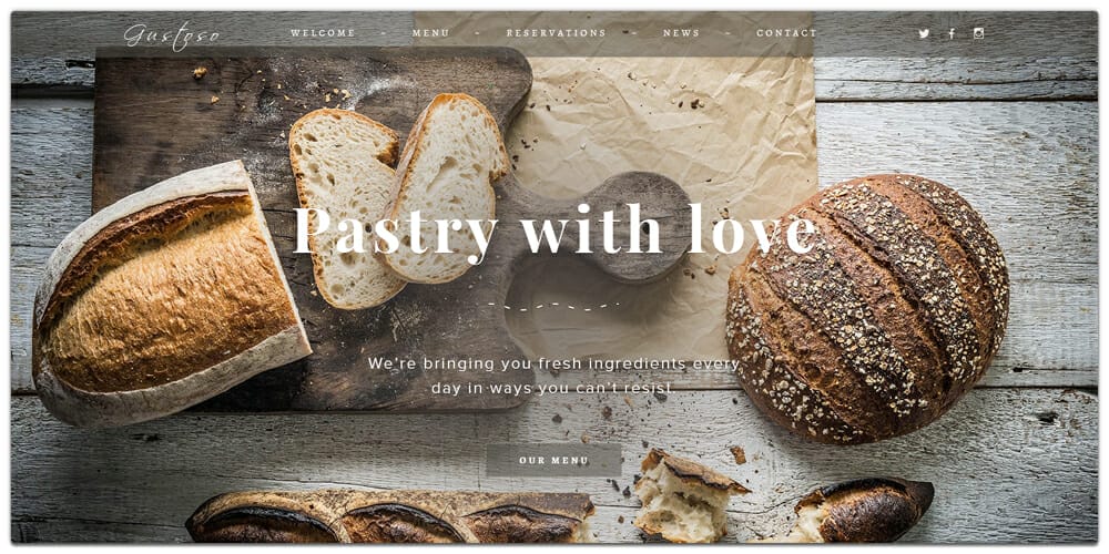 Free Bakery eCommerce Web Template PSD