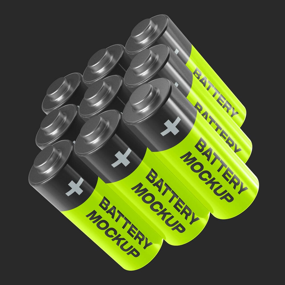 Free Battery Mockup 5K PSD