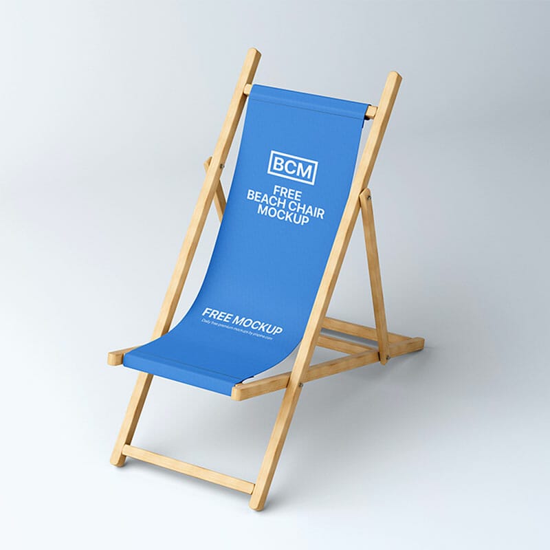 Free Beach Chair Branding Mockup PSD