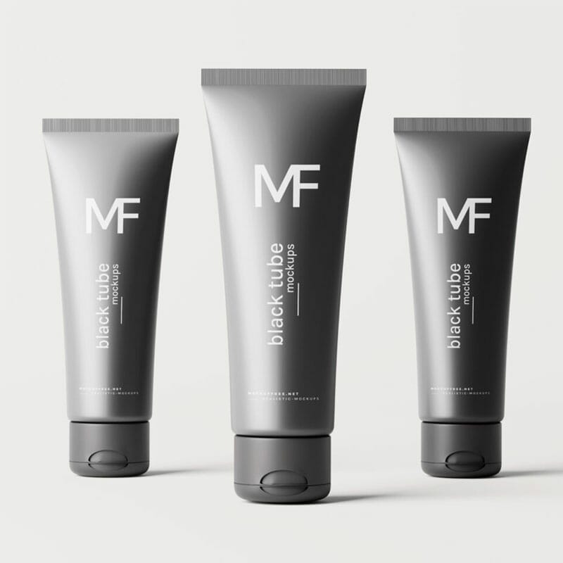 Free Black Cream Tube Mockup PSD » CSS Author