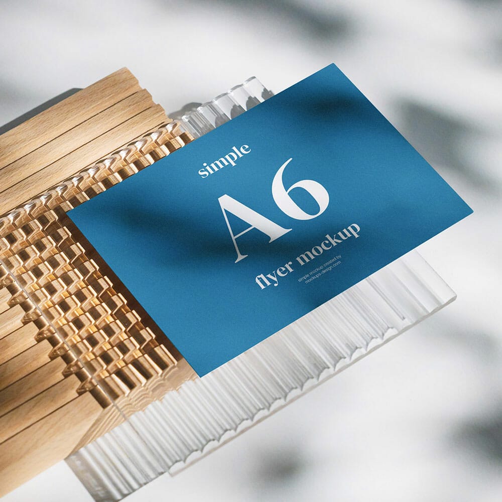 Free Bright A6 Flyer Mockup PSD