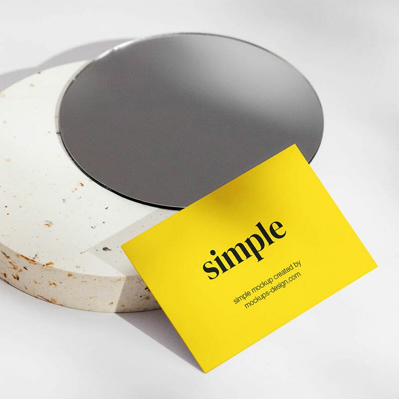 Free Bright Business Card Mockup PSD