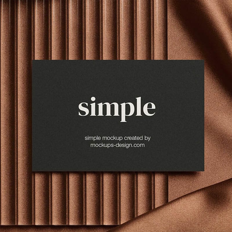 Free Business Card With Velvet Background Mockup PSD