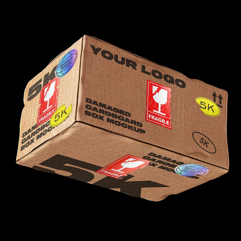 Free Cardboard Box Mockup PSD » CSS Author