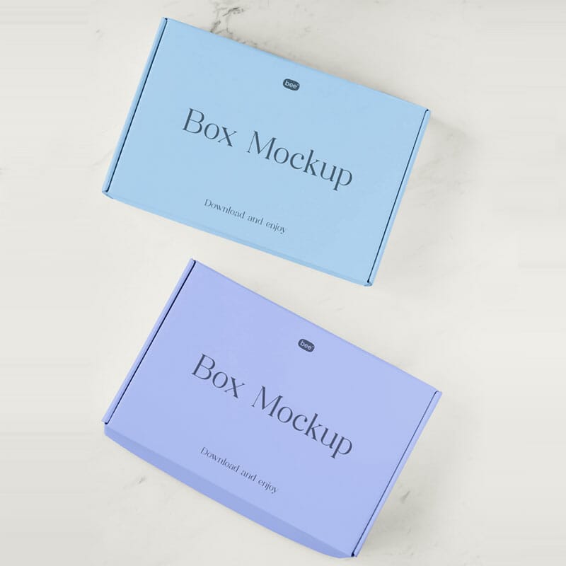 Free Cardboard Box Mockups PSD