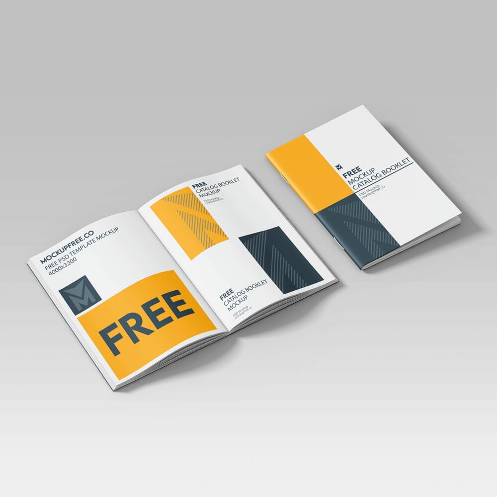 Free Catalog Booklet PSD Mockup