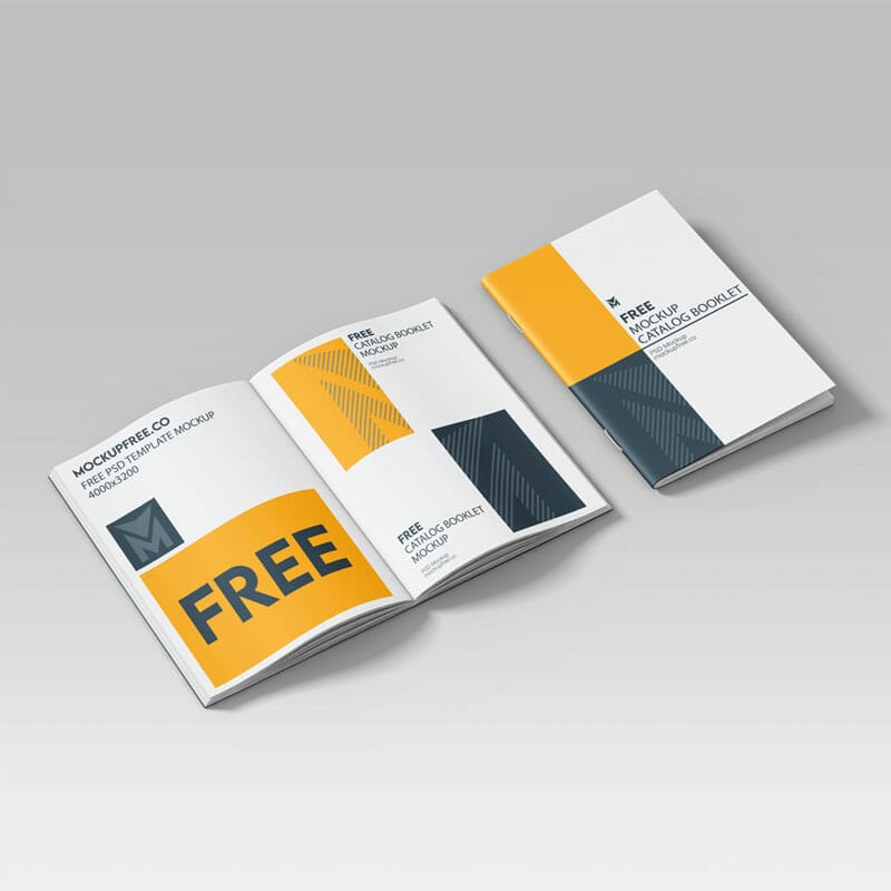 Free Catalog Booklet PSD Mockup