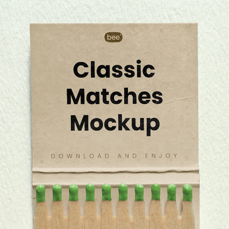 Free Classic Matches Mockup PSD