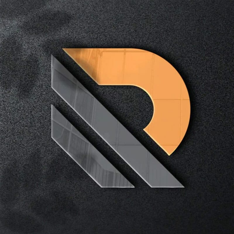 Free Close Up Logo Mockup PSD Design