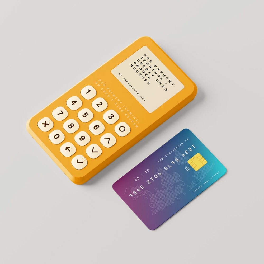 Free Credit Card Reader Mockups PSD