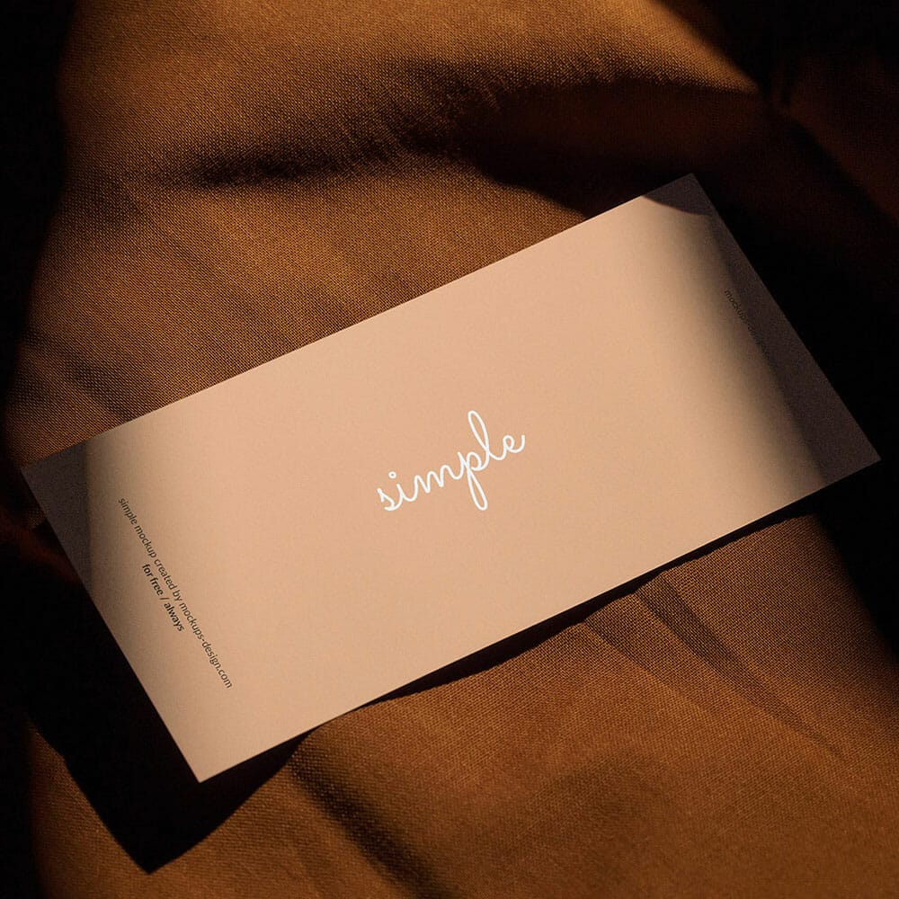 Free DL Flyer On Fabric Mockup PSD