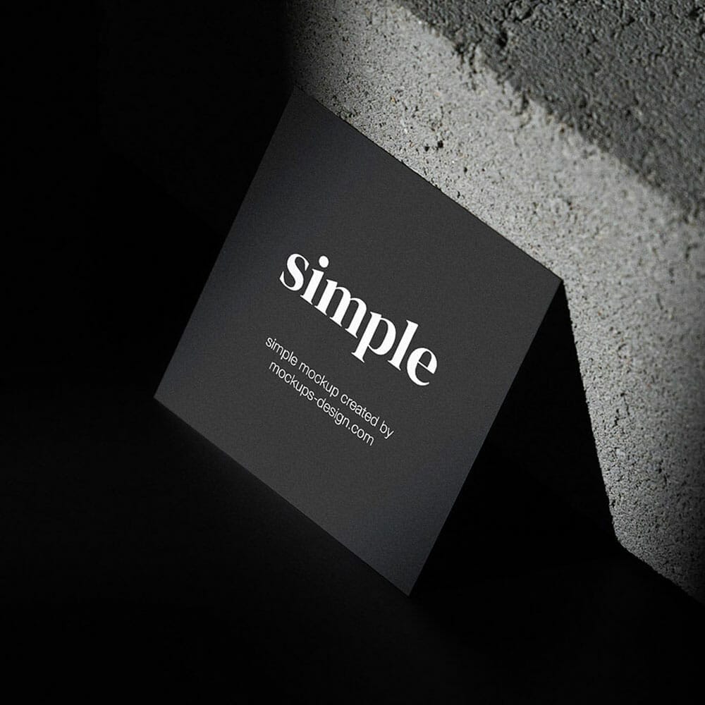 Free Dark Square Flyer Mockup PSD