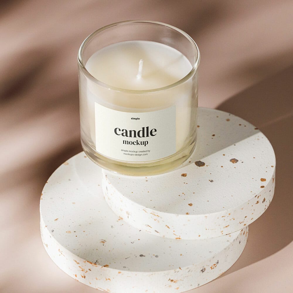 Free Dreamy Candle Mockup PSD