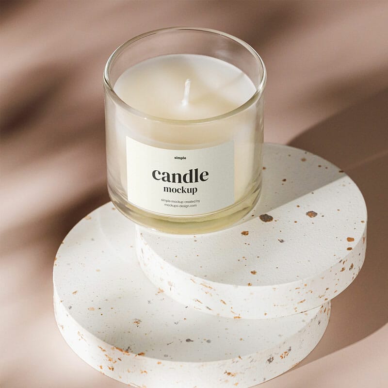 Free Dreamy Candle Mockup PSD