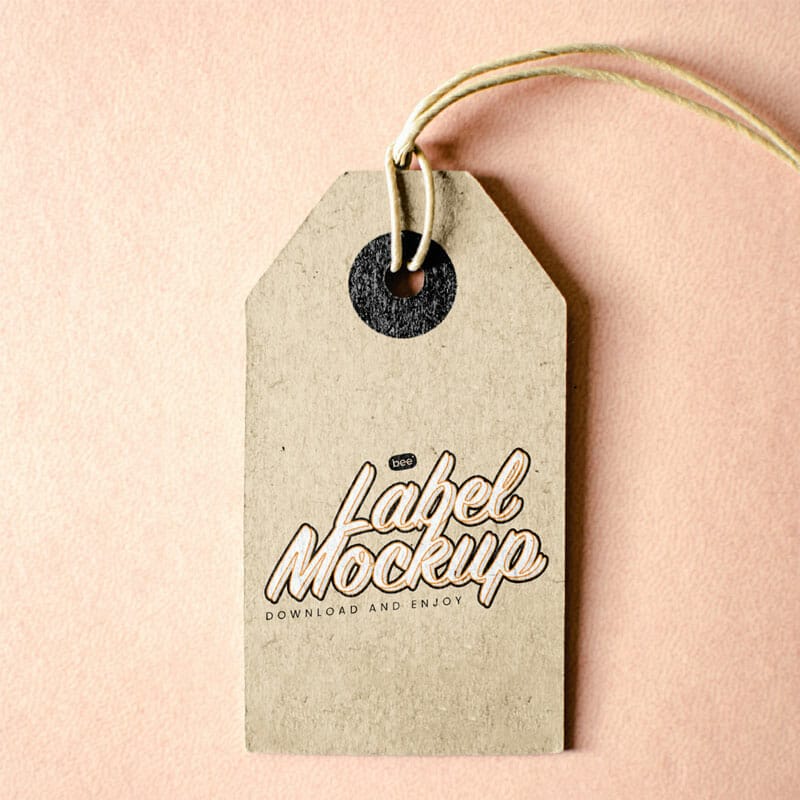 Free Eco Paper Label Mockup PSD