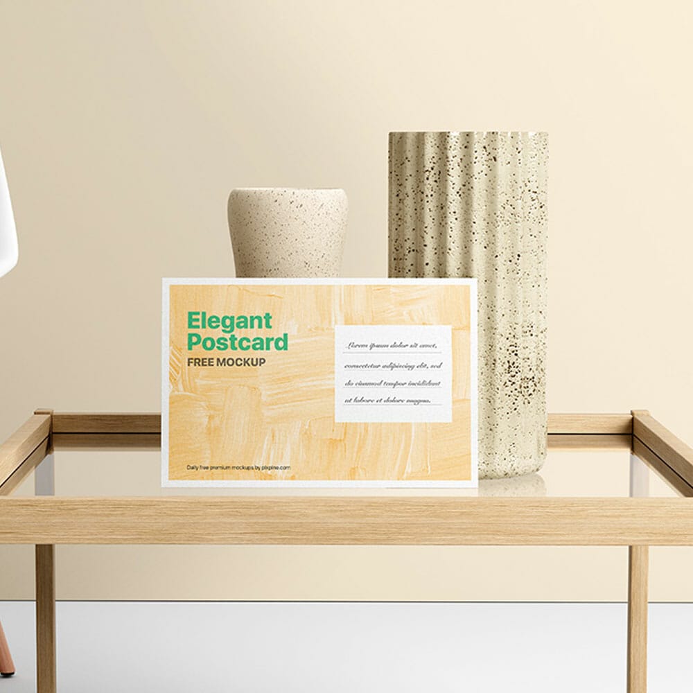 Free Elegant Postcard Mockup PSD