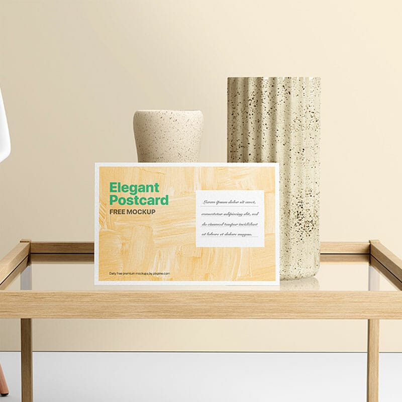 Free Elegant Postcard Mockup PSD