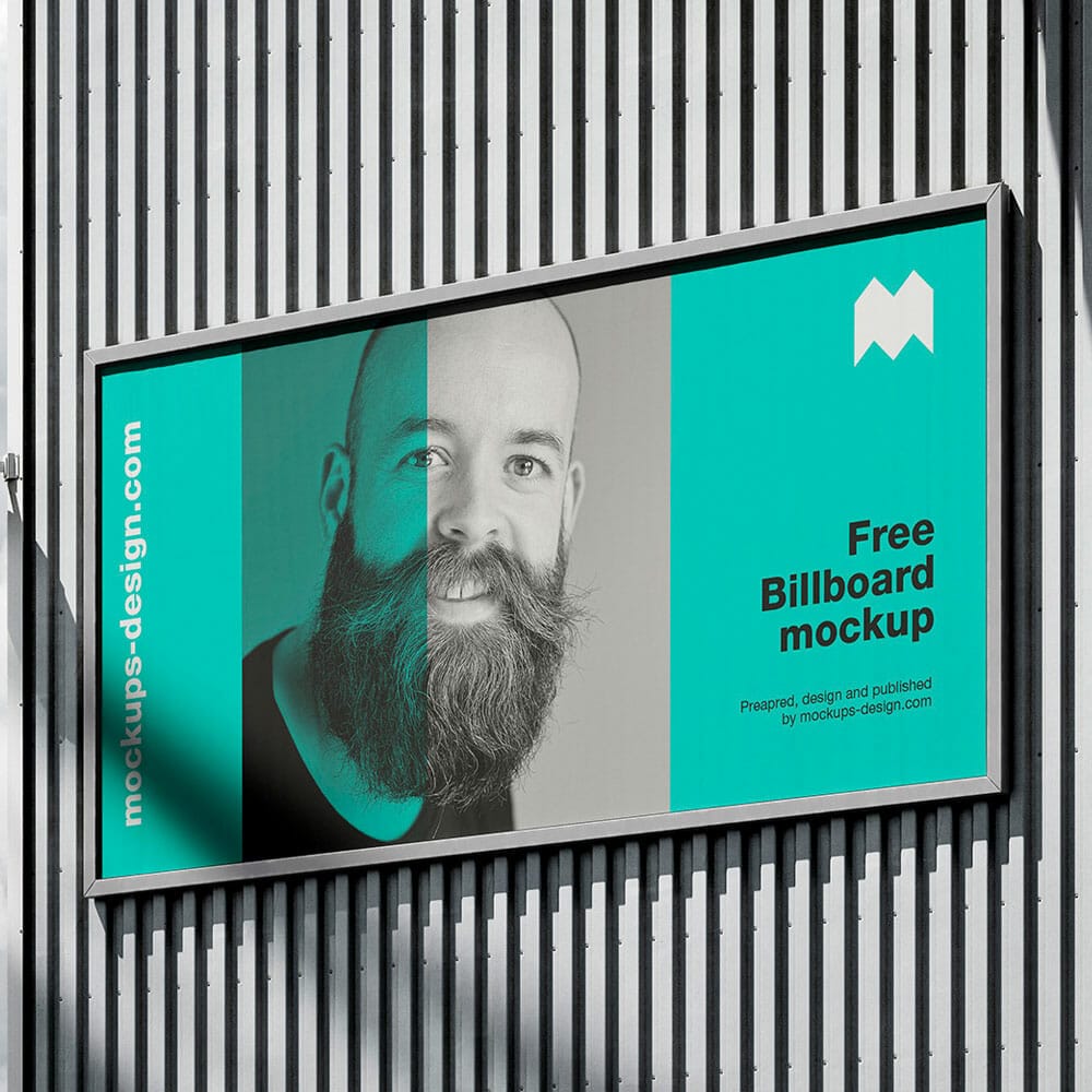 Free Industrial Billboard Mockup PSD